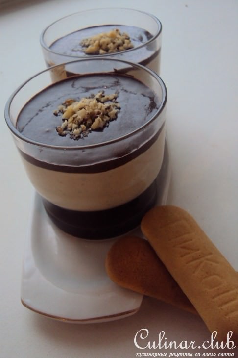 Кофейная Панна Котта с шоколадом (Panna cotta colombienne, expresso et chocolat)